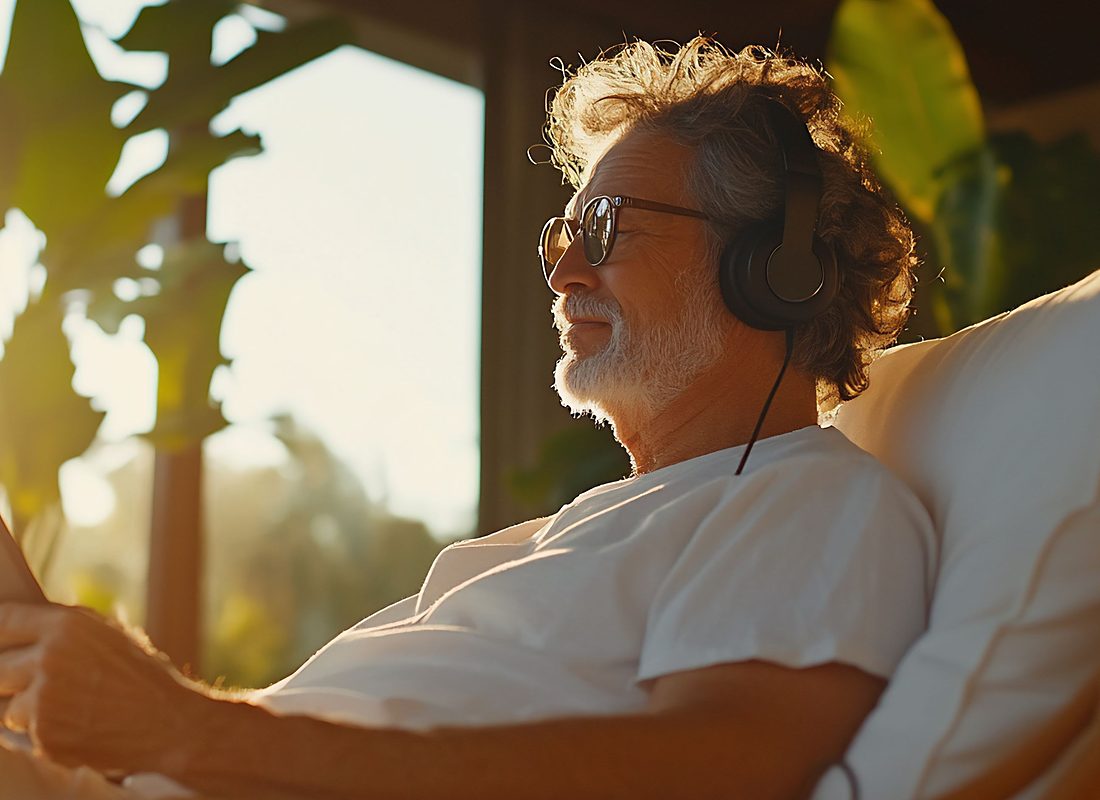 Sound therapy delivered through headphones